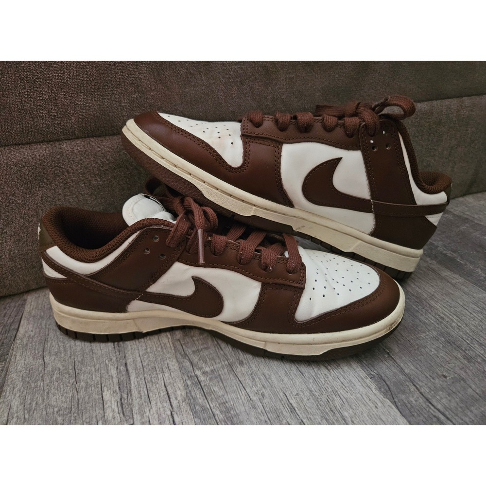 Nike Dunk Low Retro Cacao Wow Brown White Sneakers Shoes Women Size 7 DD1503-124